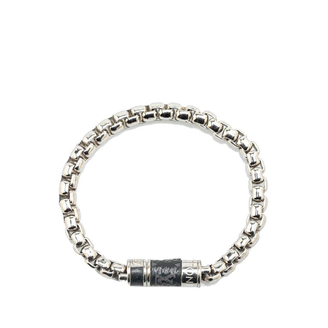 Monogram Eclipse Chain Bracelet Silver - Gaby Paris