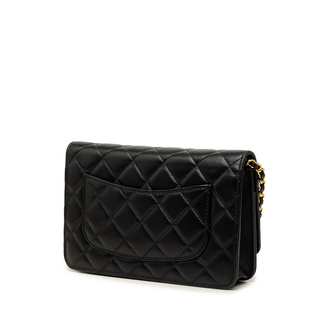 Chanel Sac bandoulière CC Matelassé Wallet on Chain Cuir d'agneau Noir – vue 2 – GABY PARIS