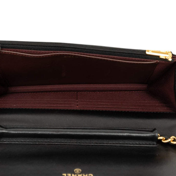 Chanel Sac bandoulière CC Matelassé Wallet on Chain Cuir d'agneau Noir – vue 4 – GABY PARIS