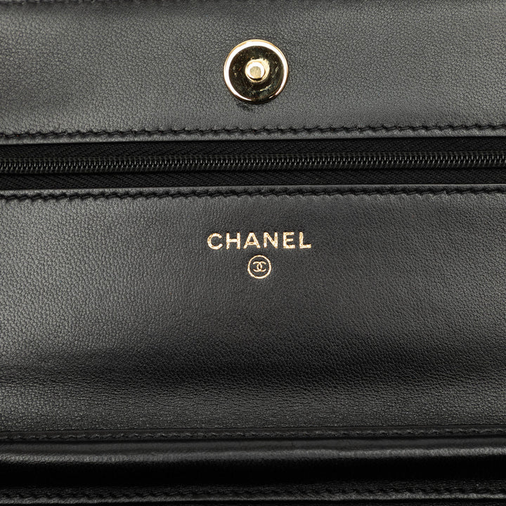 Chanel Sac bandoulière CC Matelassé Wallet on Chain Cuir d'agneau Noir – vue 5 – GABY PARIS
