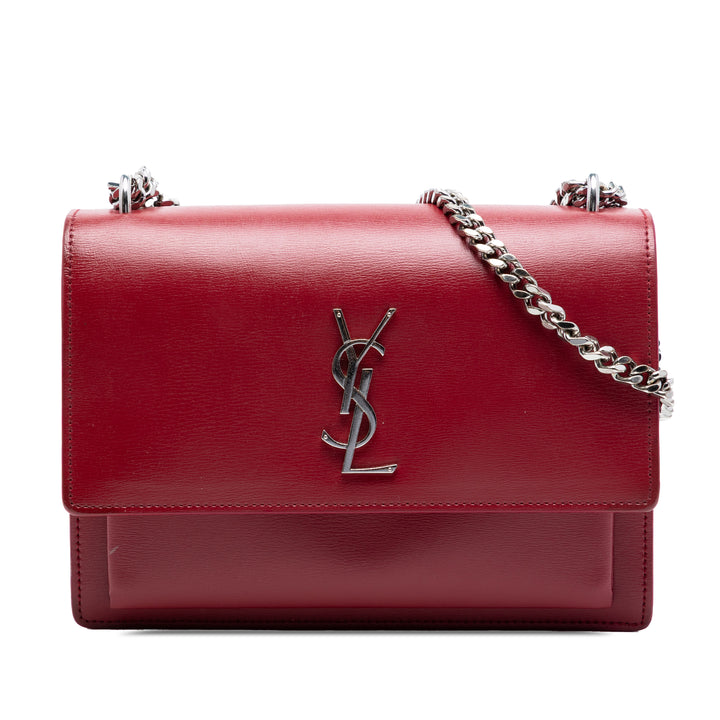 Saint Laurent Medium Cuir de veau Monogram Sunset Sac porté croisé