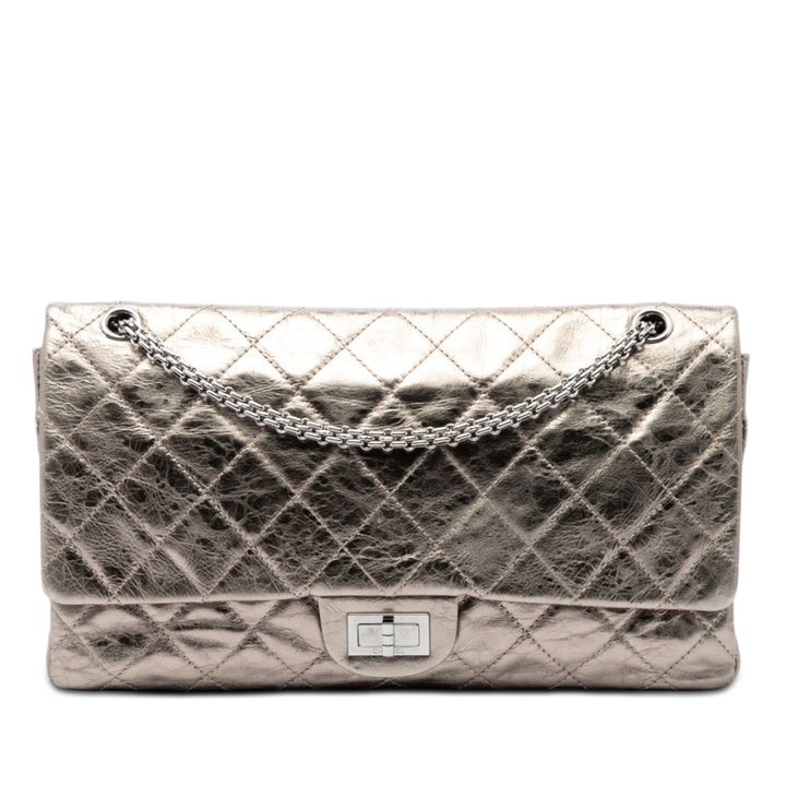 Chanel Metallic vieilli Cuir de veau Reissue 2.55 Double rabat 227