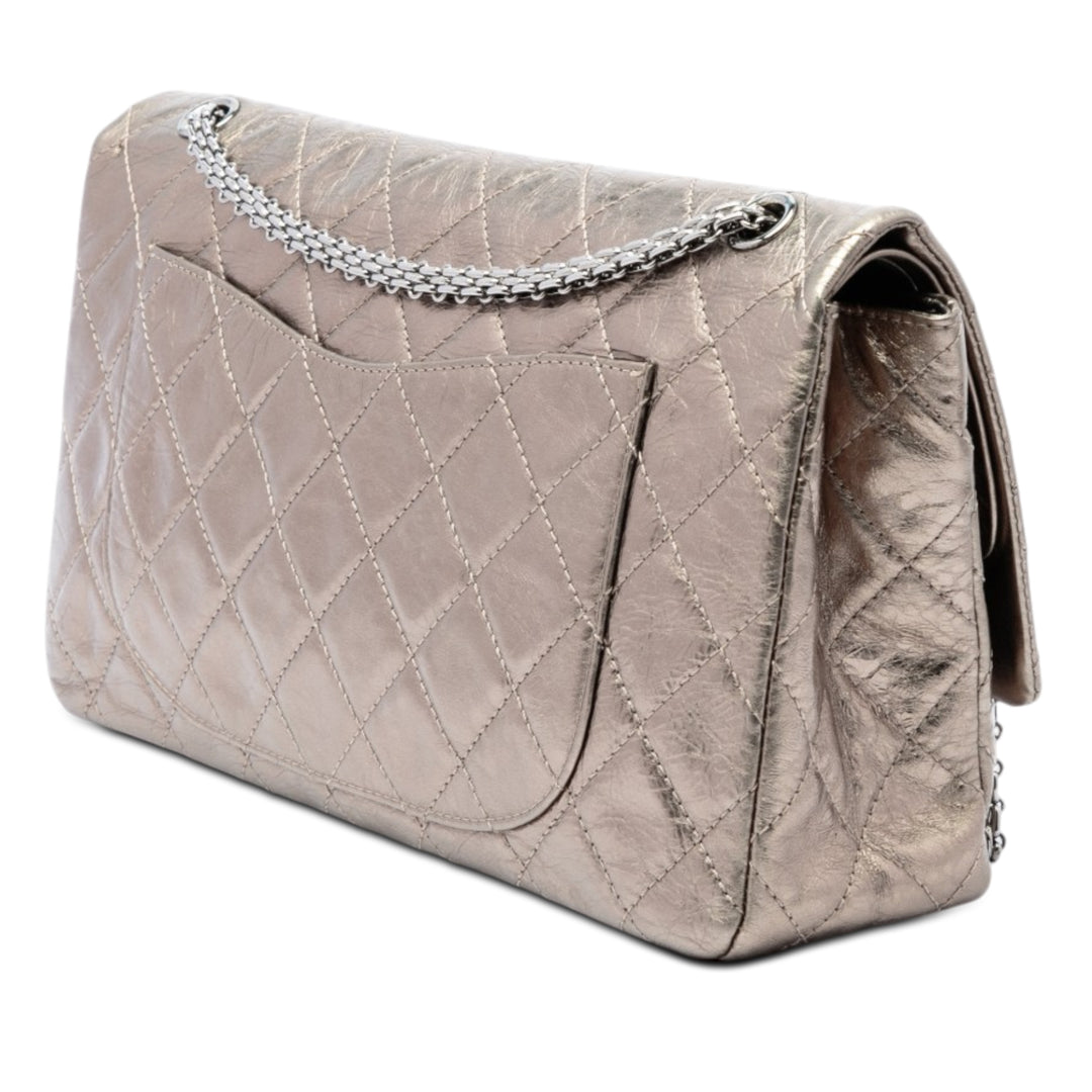 Chanel Metallic vieilli Cuir de veau Reissue 2.55 Double rabat 227