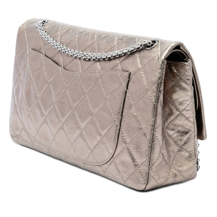 Chanel Metallic vieilli Cuir de veau Reissue 2.55 Double rabat 227