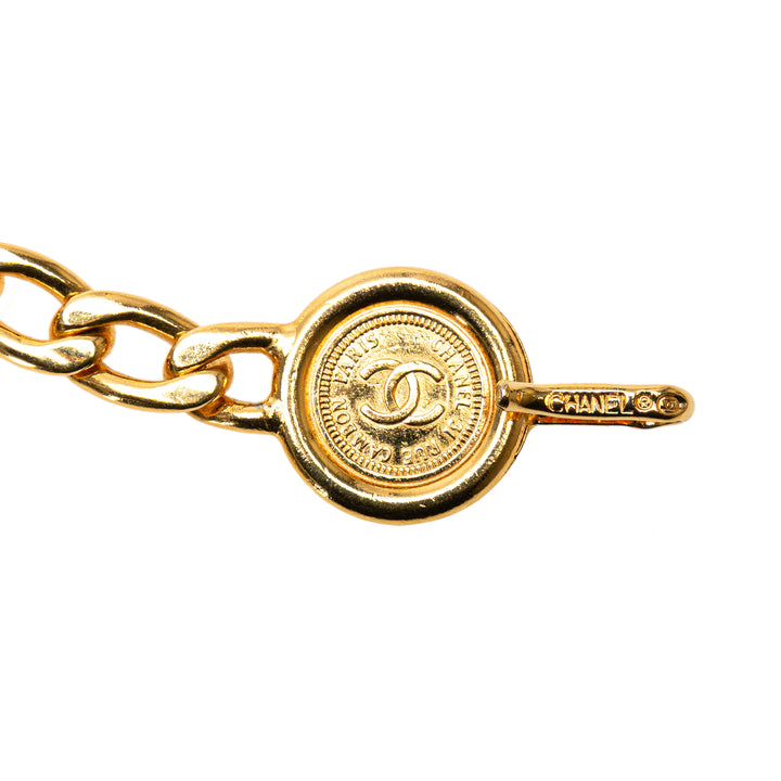 Gold Plated Medallion Chain Belt Gold - Gaby Paris