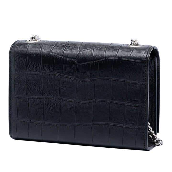 Saint Laurent Small embossé Kate Pompon Sac porté croisé Sac