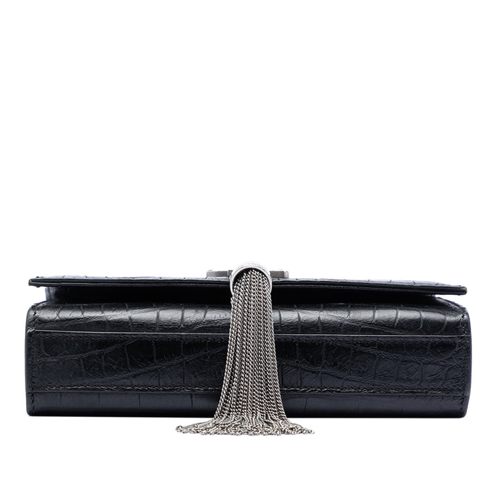 Saint Laurent Small embossé Kate Pompon Sac porté croisé Sac