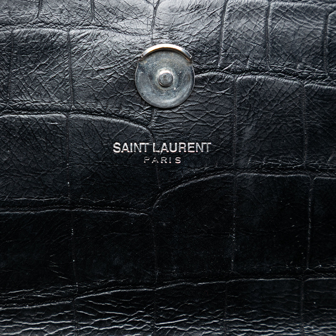 Saint Laurent Small embossé Kate Pompon Sac porté croisé Sac
