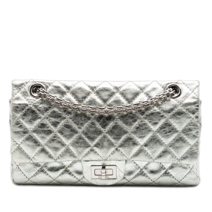 Chanel Metallic vieilli Cuir de veau Reissue 2.55 Double rabat 225