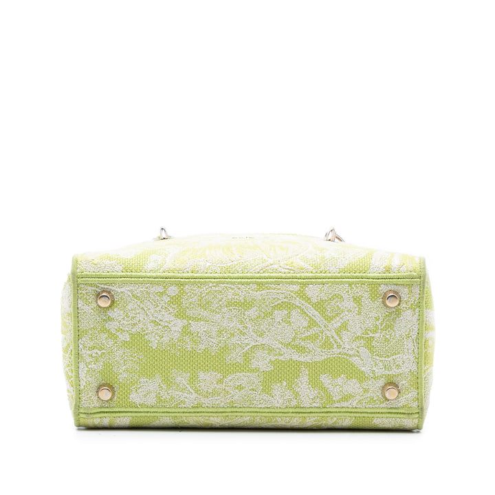 Dior Medium brodé Toile Toile de Jouy Lady D Lite