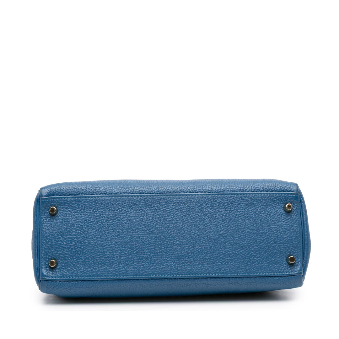 Hermès Togo Kelly II Retourne 32 Bleu