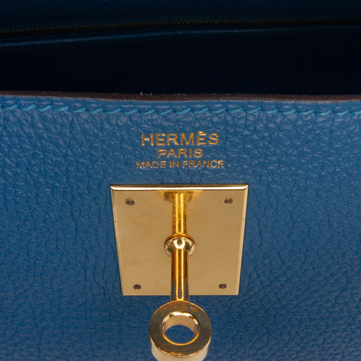Hermès Togo Kelly II Retourne 32 Bleu