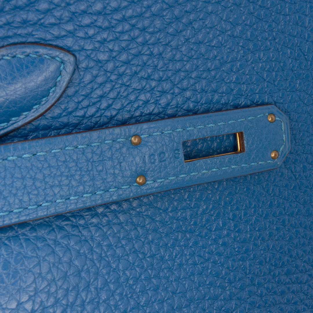 Hermès Togo Kelly II Retourne 32 Bleu