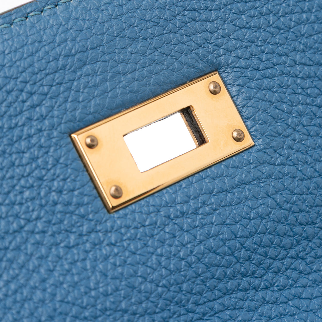 Hermès Togo Kelly II Retourne 32 Bleu