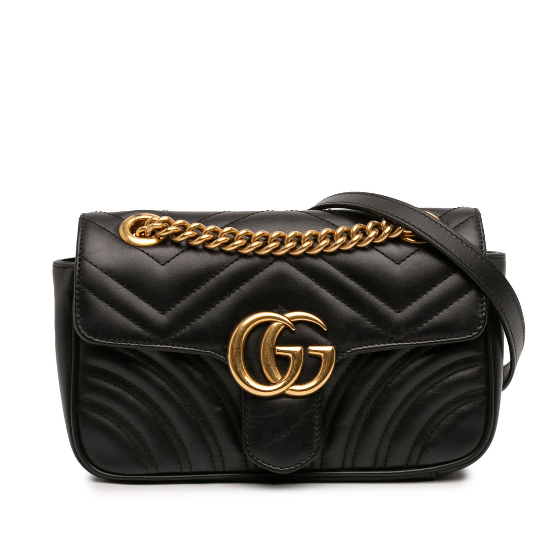 Gucci Small GG Marmont Matelasse Cuir Sac bandoulière