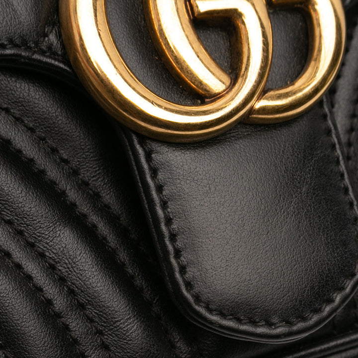 Gucci Small GG Marmont Matelasse Cuir Sac bandoulière