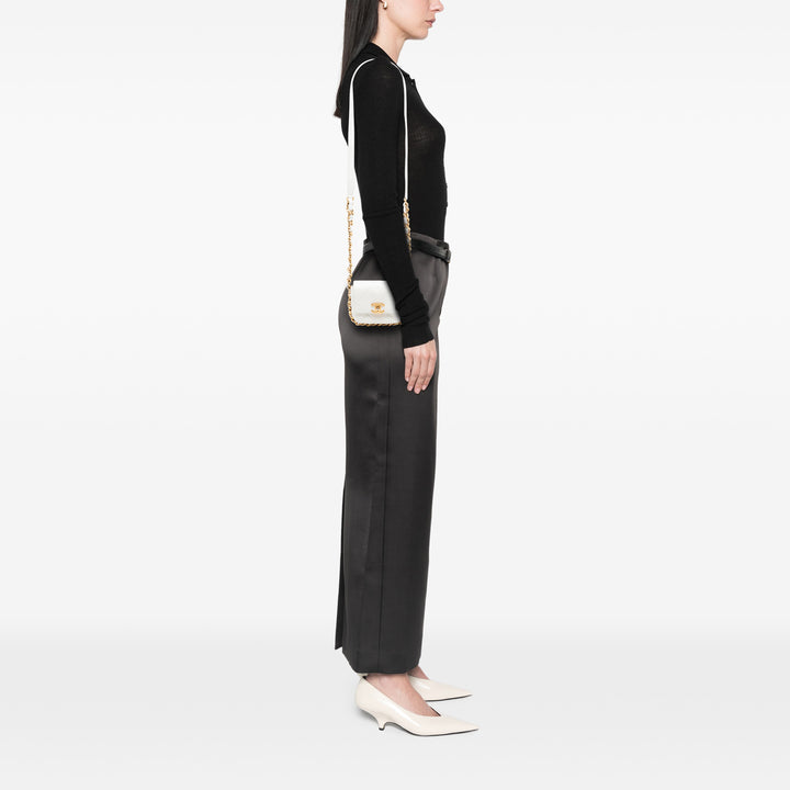 Chanel Mini Matelassé Cuir de veau Framing Chain à rabat
