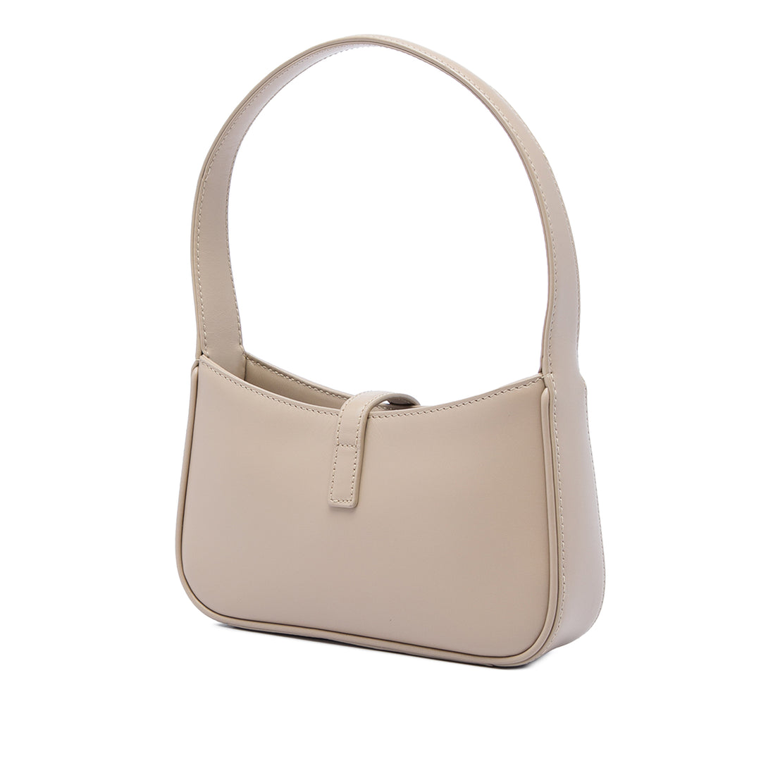 Saint Laurent Sac porté épaule Le 5 a 7 Mini Cuir de veau lisse Marron – vue 2 – GABY PARIS