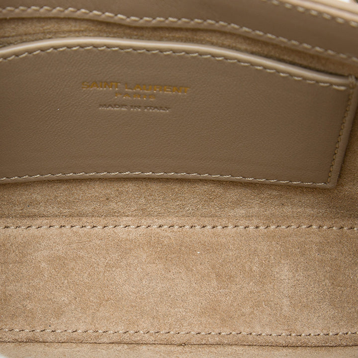 Saint Laurent Sac porté épaule Le 5 a 7 Mini Cuir de veau lisse Marron – vue 4 – GABY PARIS