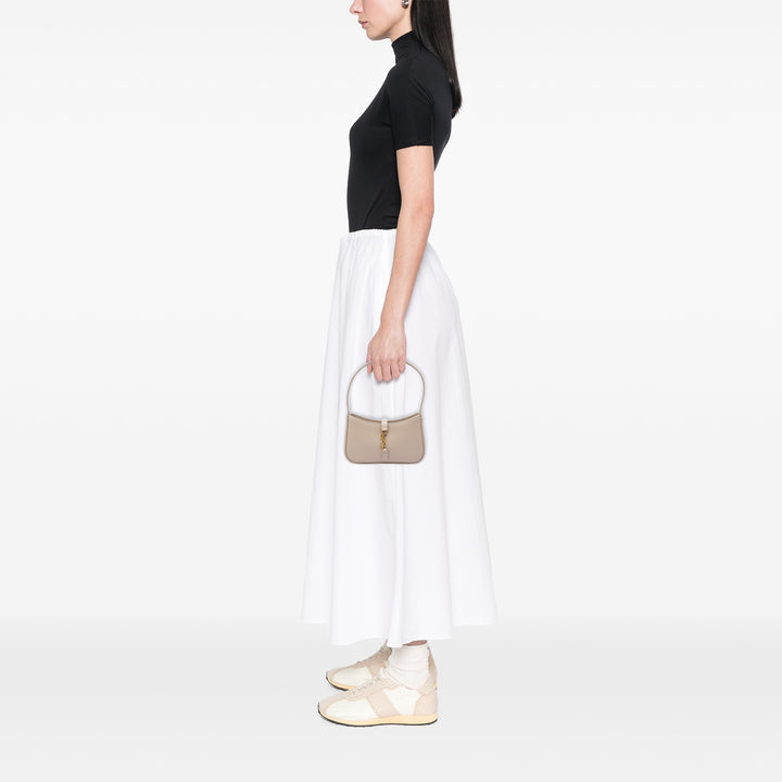 Saint Laurent Sac porté épaule Le 5 a 7 Mini Cuir de veau lisse Marron – vue 5 – GABY PARIS