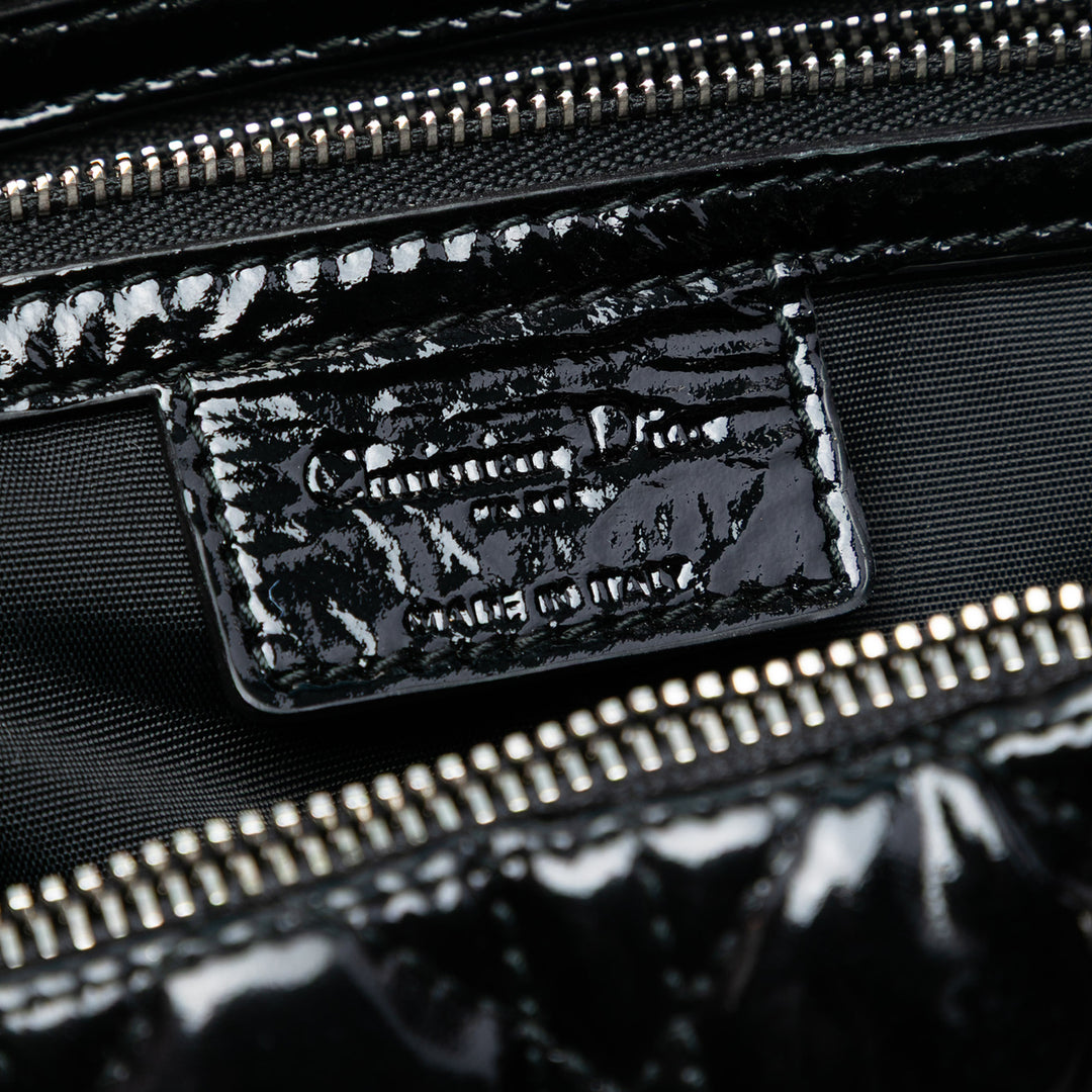 Dior Large Cuir verni Cannage Lady Dior Soft Shopping Cabas