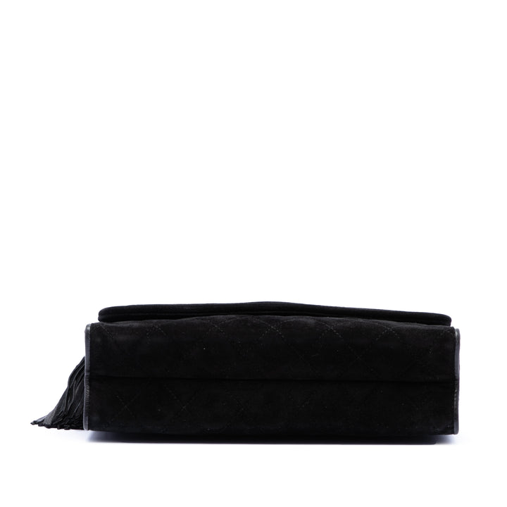 Chanel Matelassé Daim Pompon à rabat