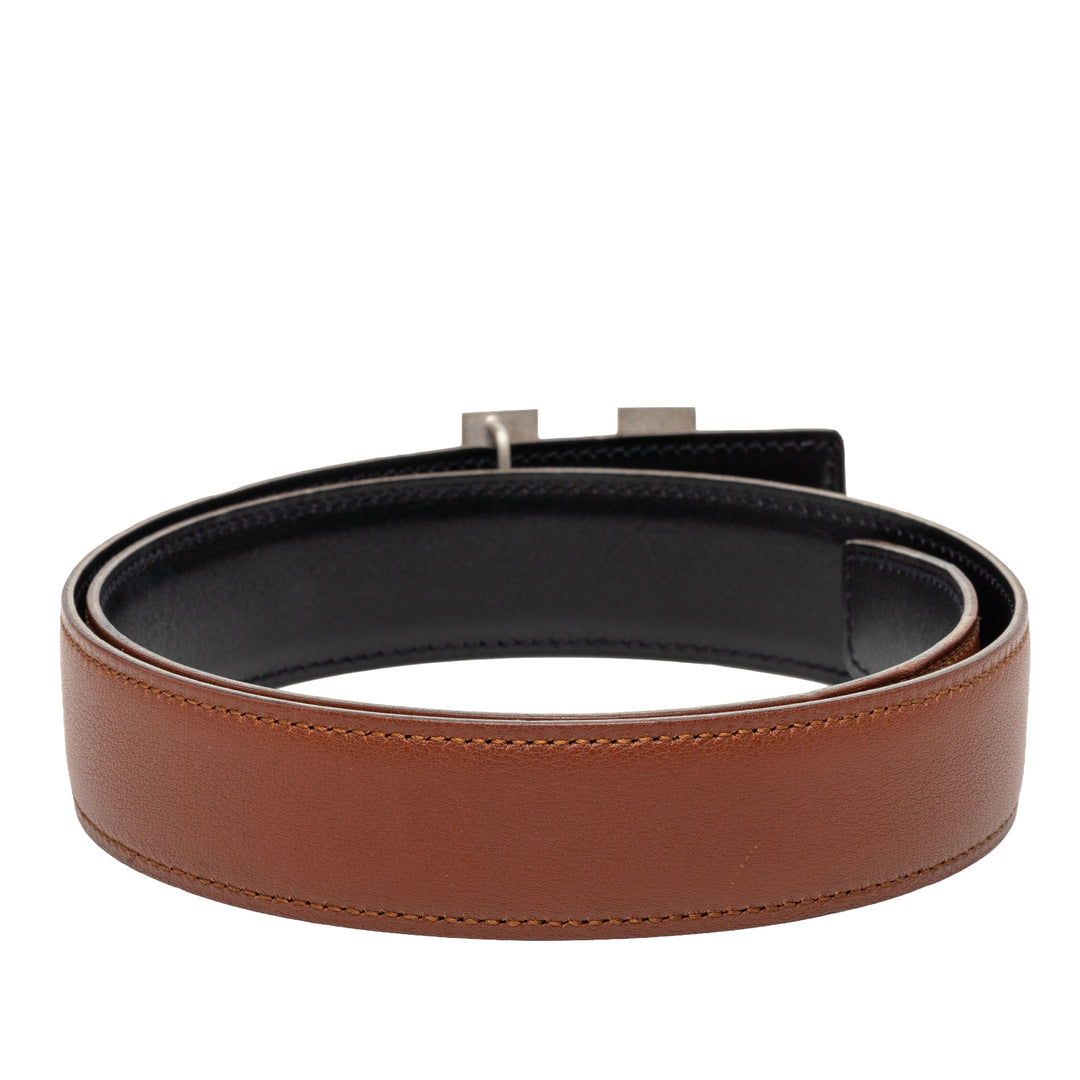 Hermès Chevre Mysore Cadena H Réversible Ceinture Cuir