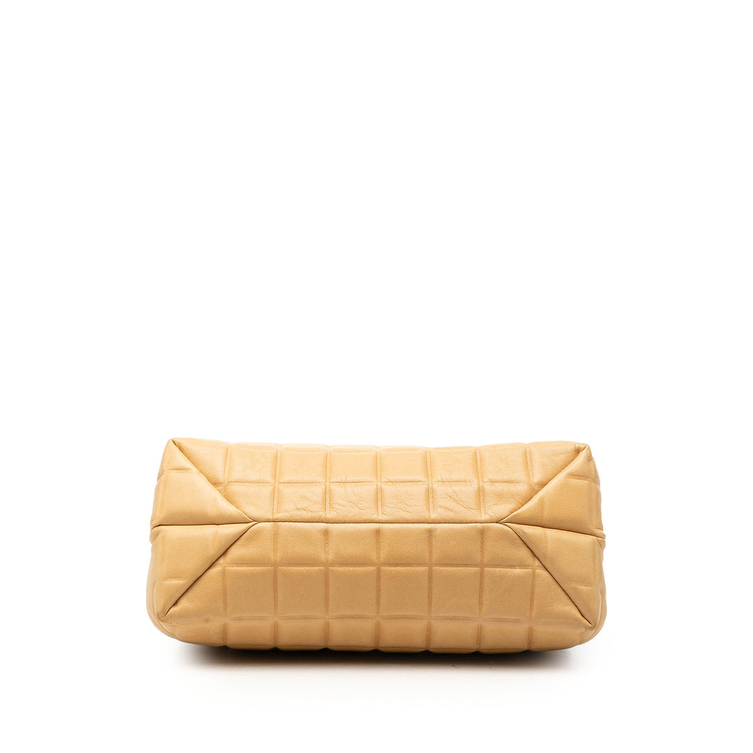 Chanel CC Chocolate Bar Cuir d'agneau Frame Sac à main