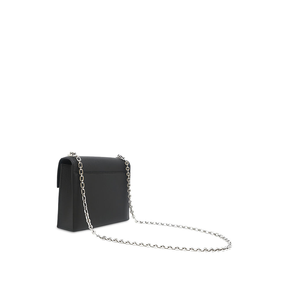 Hermès Chevre Mysore Verrou Chaînee Mini Noir – vue 2 – GABY PARIS