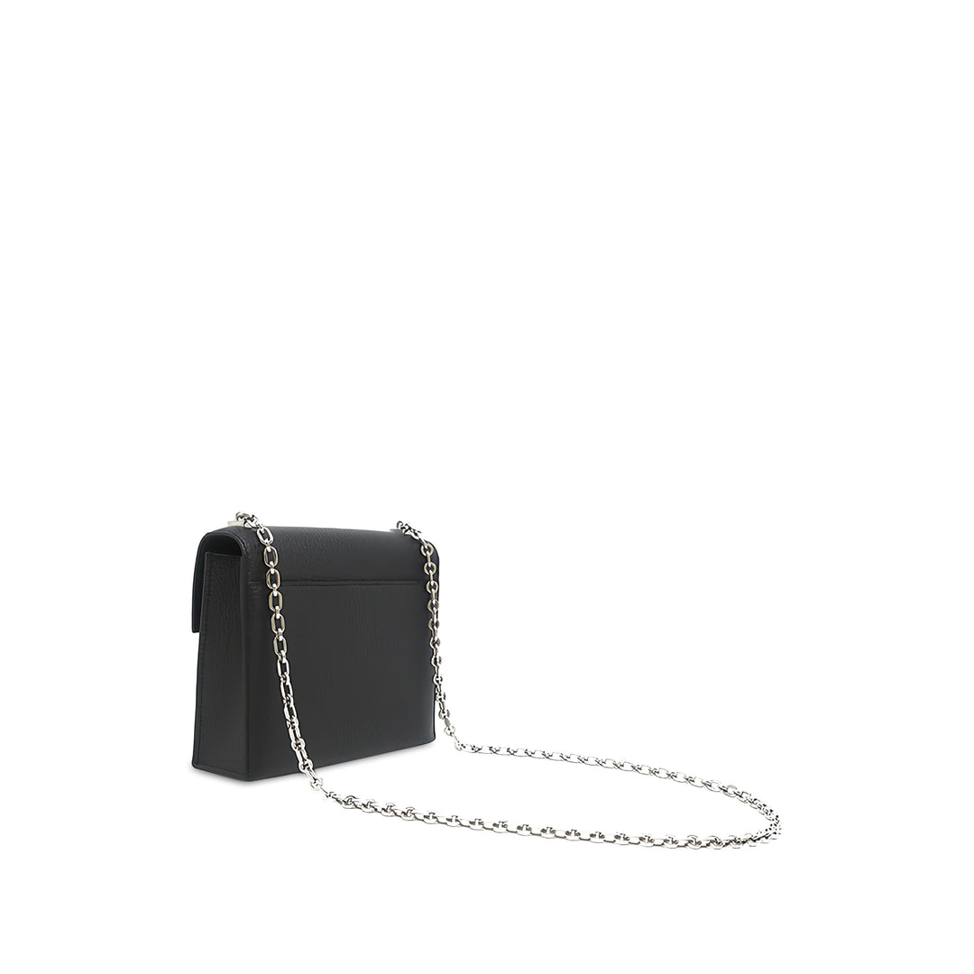 Hermès Chevre Mysore Verrou Chaînee Mini Noir – vue 2 – GABY PARIS