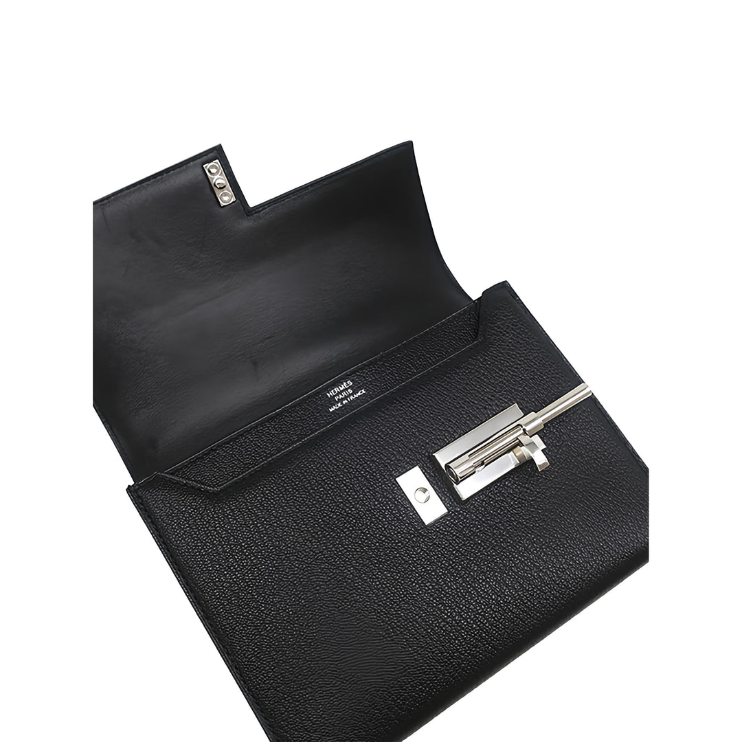 Hermès Chevre Mysore Verrou Chaînee Mini Noir – vue 7 – GABY PARIS
