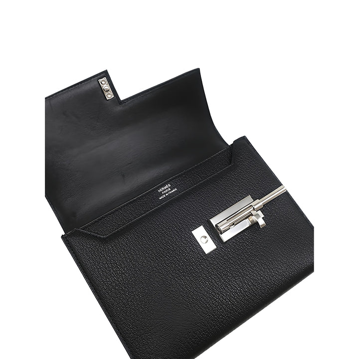 Hermès Chevre Mysore Verrou Chaînee Mini Noir – vue 7 – GABY PARIS