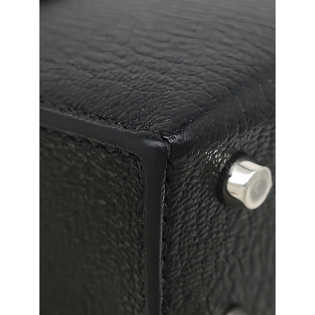 Hermès Chevre Mysore Verrou Chaînee Mini Noir – vue 9 – GABY PARIS