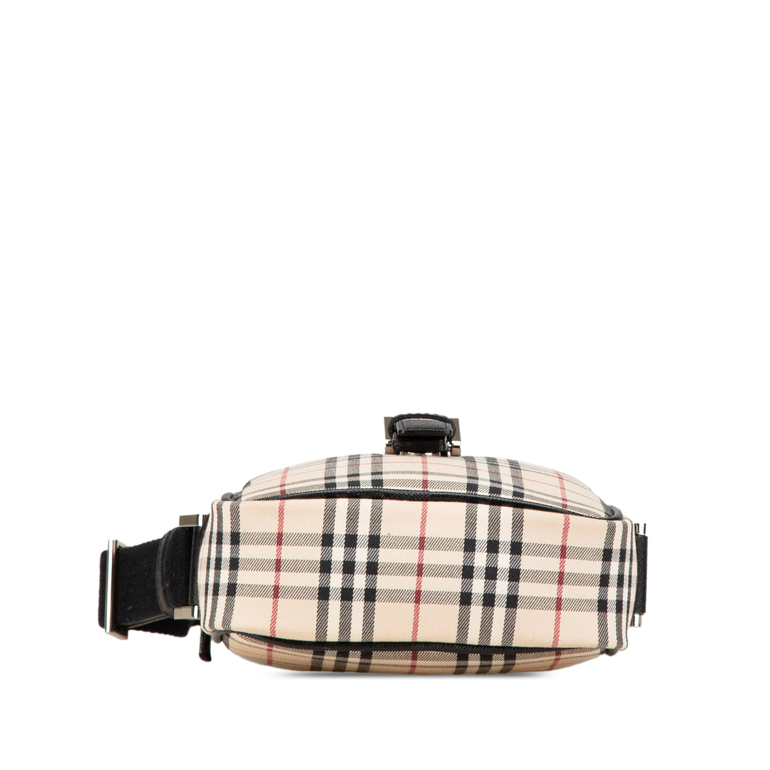 House Check Canvas Crossbody Brown - Gaby Paris