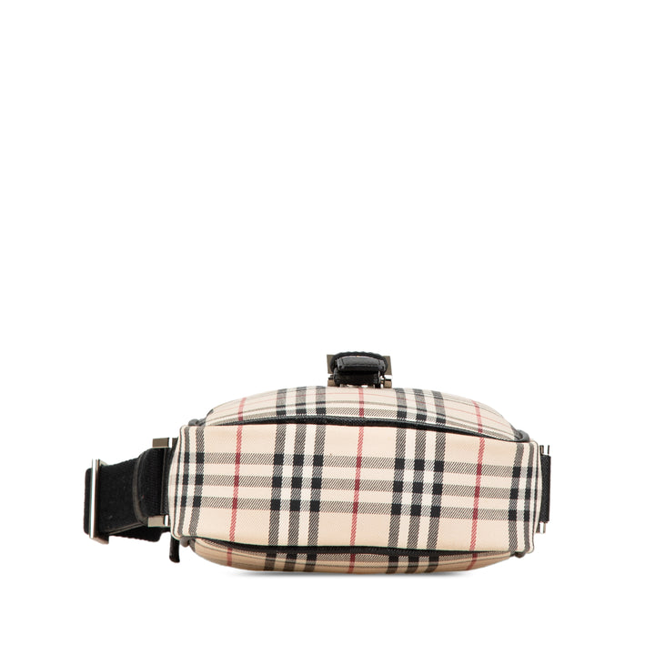 House Check Canvas Crossbody Brown - Gaby Paris