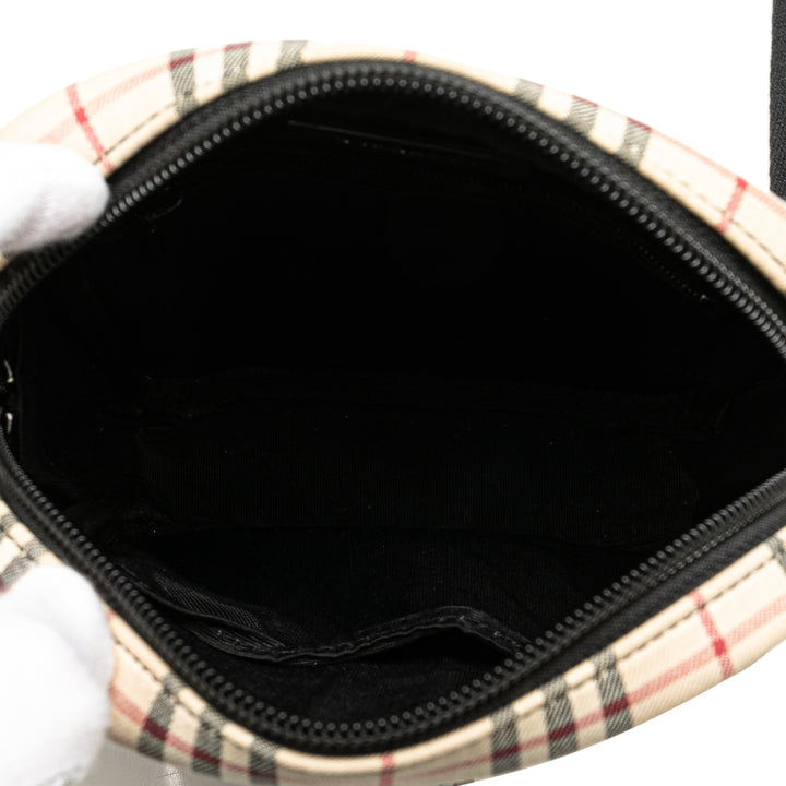 House Check Canvas Crossbody Brown - Gaby Paris