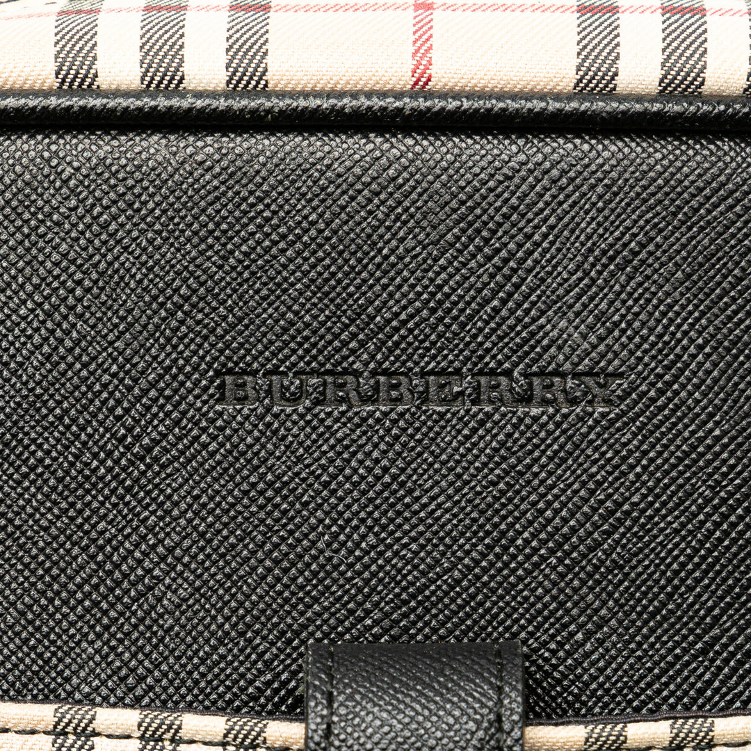 House Check Canvas Crossbody Brown - Gaby Paris