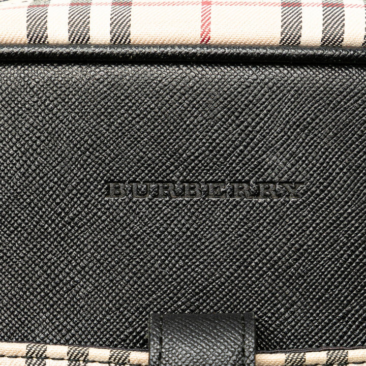House Check Canvas Crossbody Brown - Gaby Paris