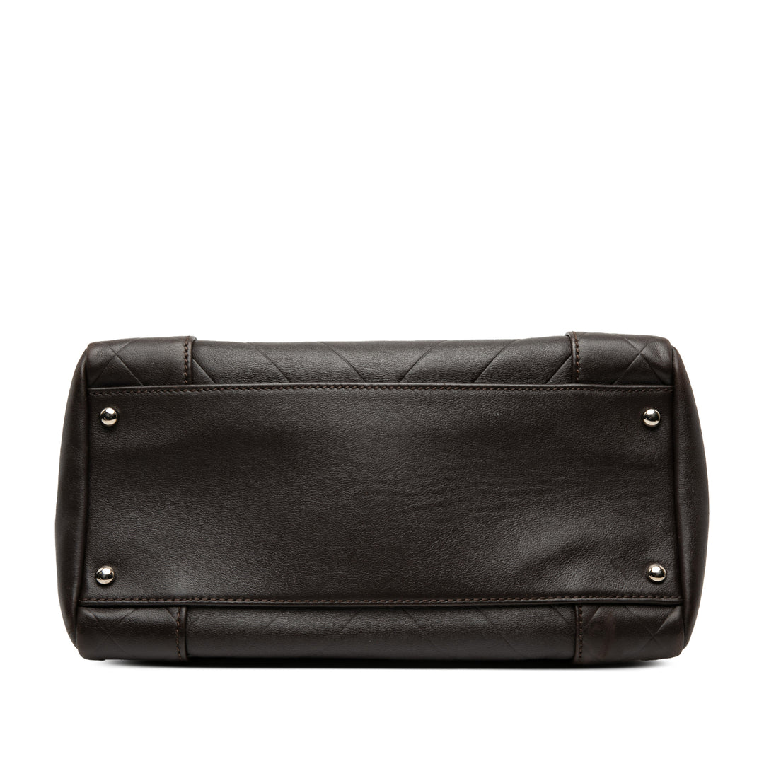 Chanel Medium Chevron Cuir d’agneau All Day Long Bowling Sac