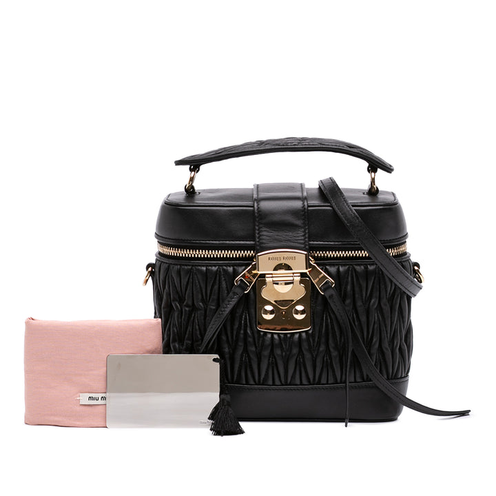 Miu Miu Micro Matelasse Nappa Vanity Sac porté croisé