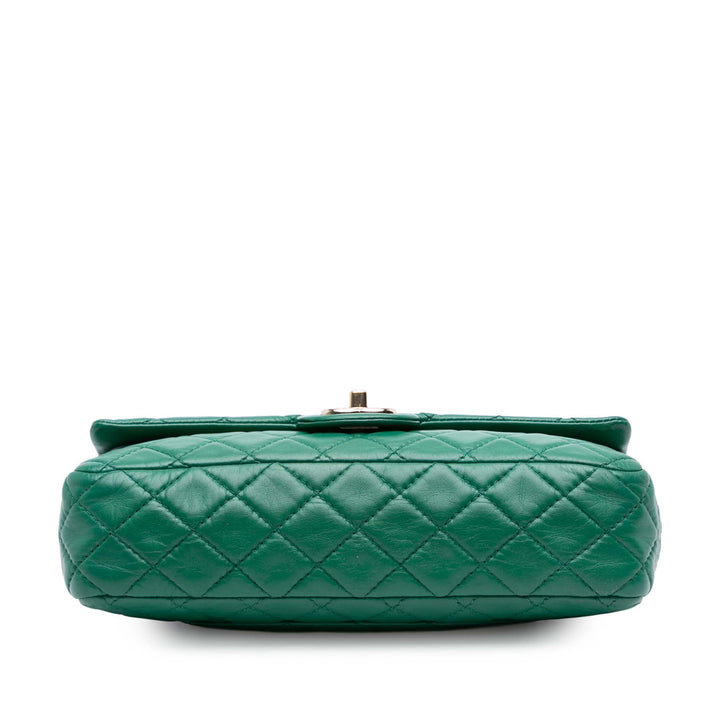 Chanel Medium Classic Cuir d’agneau Double rabat Vert