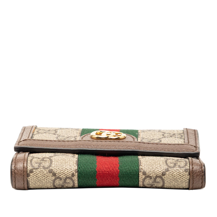 Gucci GG Supreme Web Ophidia Trifold Portefeuille