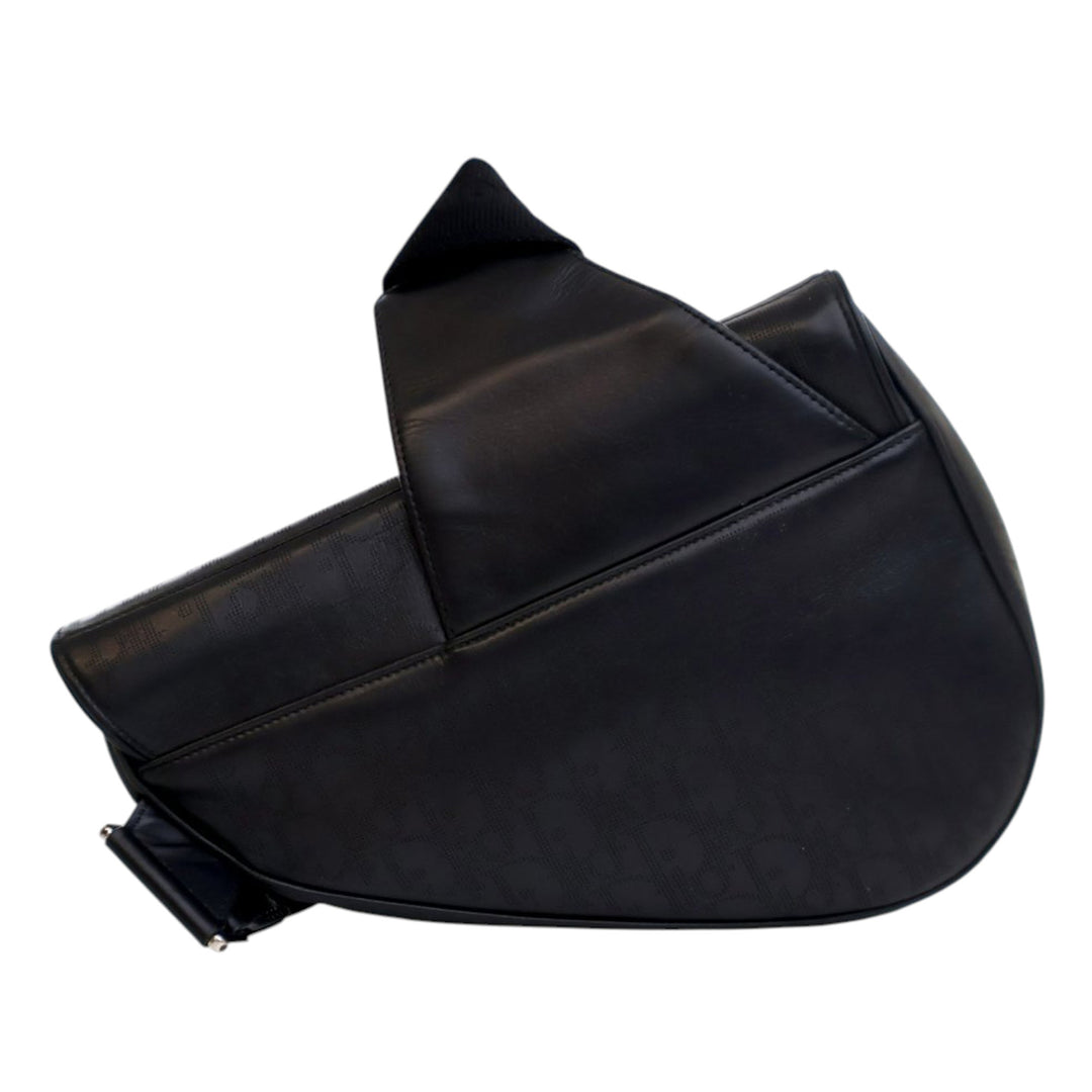 Dior Oblique Perforated Cuir de veau Galaxy Saddle Bag Noir