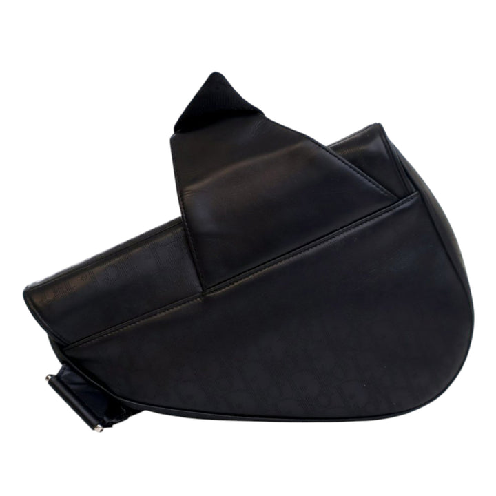 Dior Oblique Perforated Cuir de veau Galaxy Saddle Bag Noir