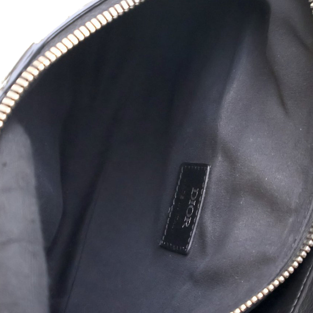 Dior Oblique Perforated Cuir de veau Galaxy Saddle Bag Noir