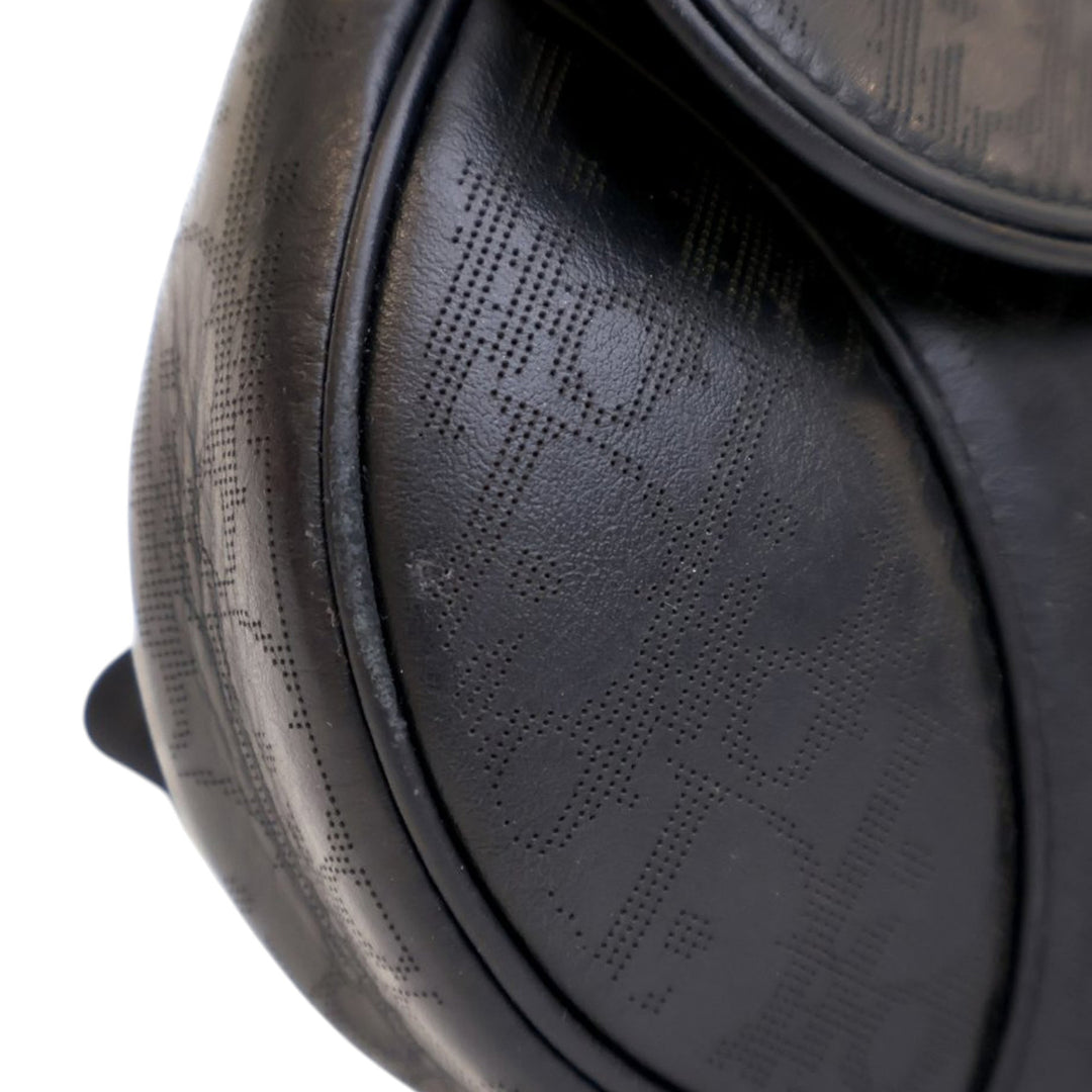 Dior Oblique Perforated Cuir de veau Galaxy Saddle Bag Noir