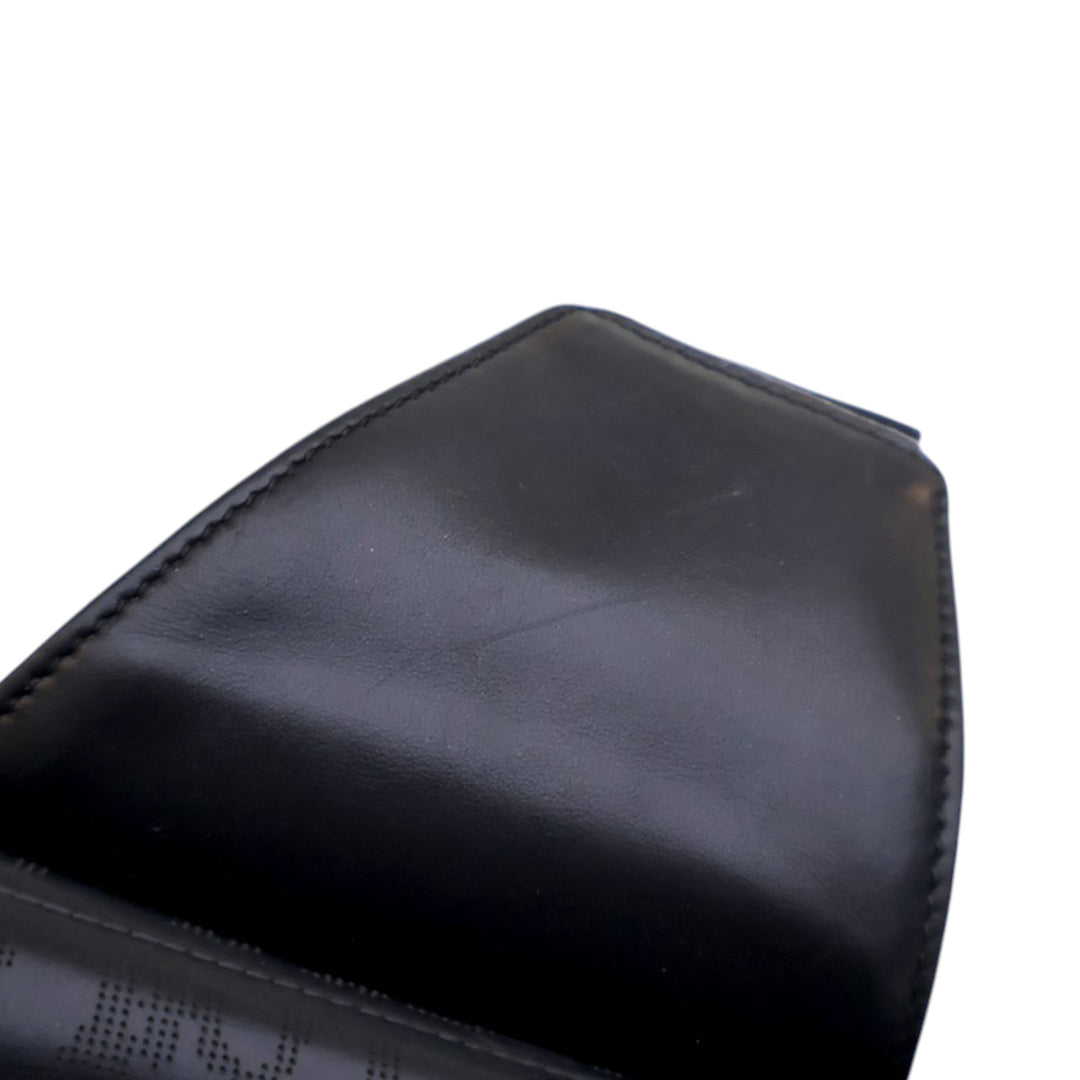 Dior Oblique Perforated Cuir de veau Galaxy Saddle Bag Noir