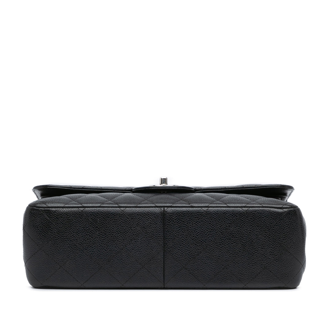 Jumbo Classic Caviar Double Flap Black - Gaby Paris