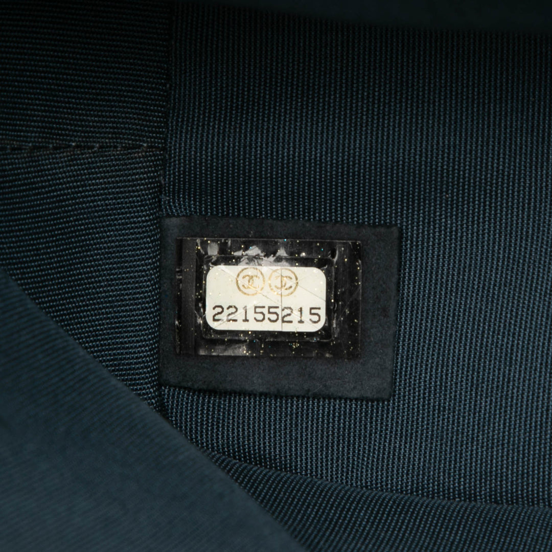 Chanel CC Métallisé Cuir de veau Vanity Bag Bleu