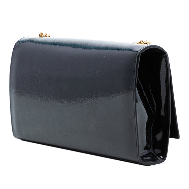 Saint Laurent Medium Cuir verni Monogram Kate Sac porté croisé
